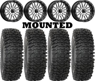 Kit 4 System 3 RC500 Tires 30x10-14 on MSA M37 Brute Beadlock Machined IRS