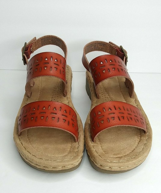 EARTH SPIRIT Tan Leather Sandals Women's Size 10 Medium EUC | eBay