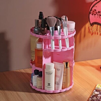 360 Degree Rotating Skin Care Make Up Organizer Storage Box USA Seller Fast Ship