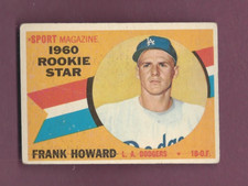 1960 TOPPS BASEBALL #132 FRANK HOWARD ROOKIE RC CARD .99 SHIP U808