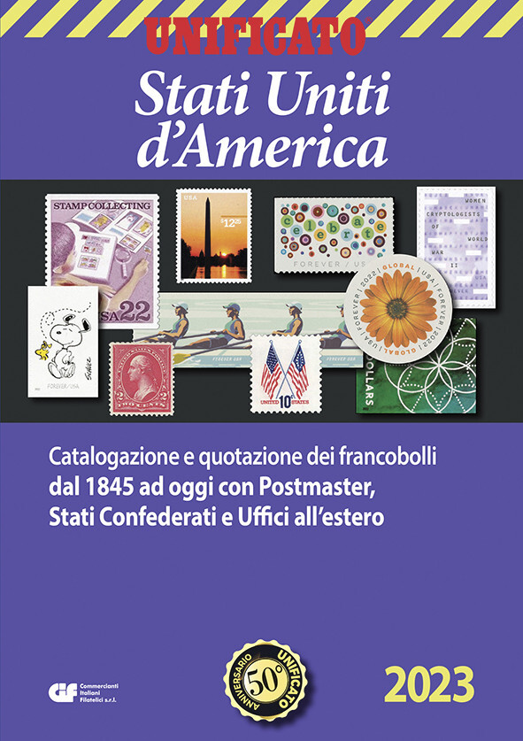 UNIFICATO CATALOGO FRANCOBOLLI STATI UNITI D'AMERICA 2023 NUOVO