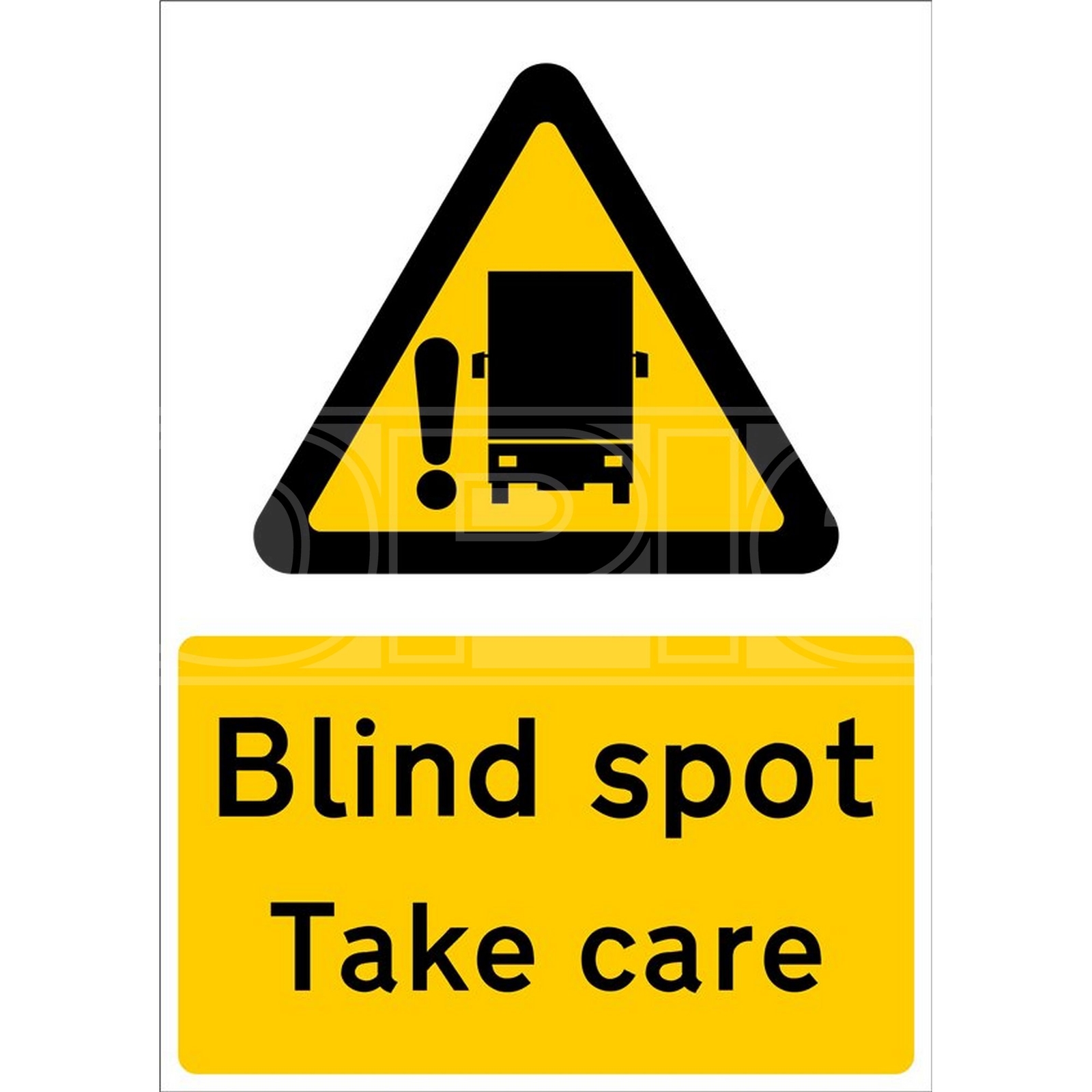 Blind Spot Take Care Large Self Adhesive Vinyl Sticker - Castle Promotions