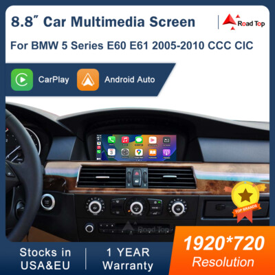 Wireless CarPlay Multimedia Auto Touch Screen For BMW 5 Series E60 E61 CCC CIC