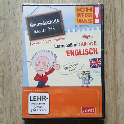 PC Spiel Lernspaß mit Albert E. Englisch Grundschule Klasse 3 + 4 NEU OVP