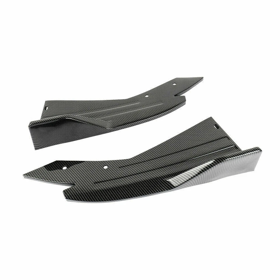 For Volkswagen Passat Universal Rear Bumper Lip Splitter Diffuser Carbon Fiber - Image 3 of 4