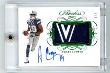 Amari Cooper 2019 Panini Flawless relic autograph green #'d 3/3