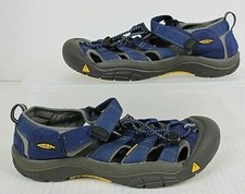 KEEN Newport H2 Mens Sz 6 Navy Blue Canvas Waterproof Hiking Sandals Shoes VGUC
