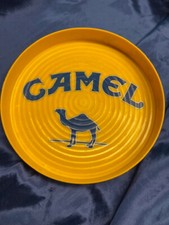 Tablett Camel  Zigaretten Serviertablett gelb  Reklame Vintage