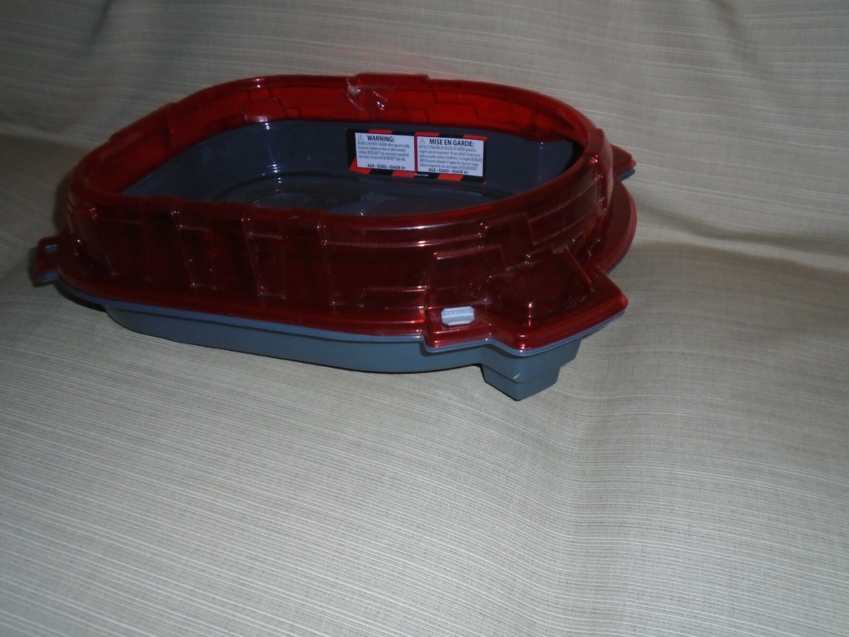 Beyblade BURST TURBO Beystadium Arena GRAY RED SLINGSHOT RAIL RUSH Stadium  RARE