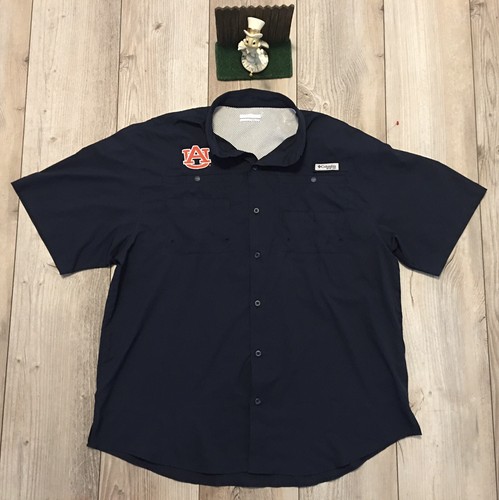 Auburn Tigers Columbia PFG Shirt - Navy 