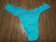 XL VINTAGE 80'S NEW YORK COMPANY LACE WOMEN'S Thong teal