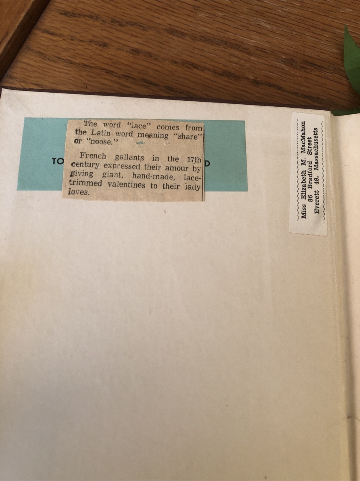 The Lace Dictionary, Clifford & Lawton 1913 Pocket Edition CR Clifford