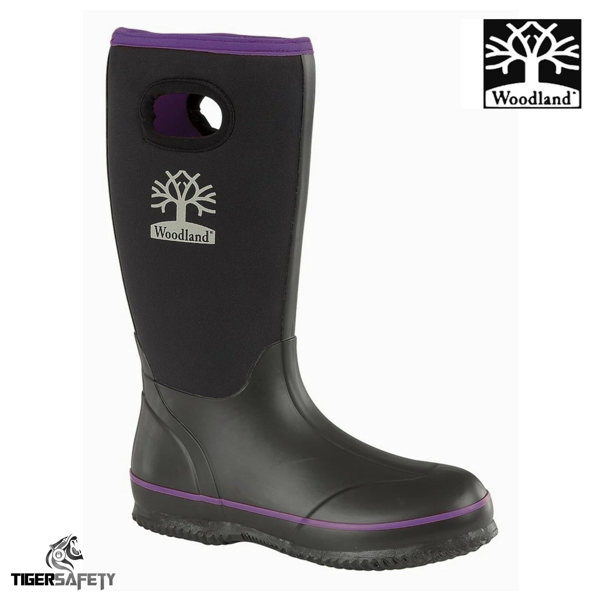 Woodland W395A Mujer Negro Neopreno Empeines Botas de Agua eBay