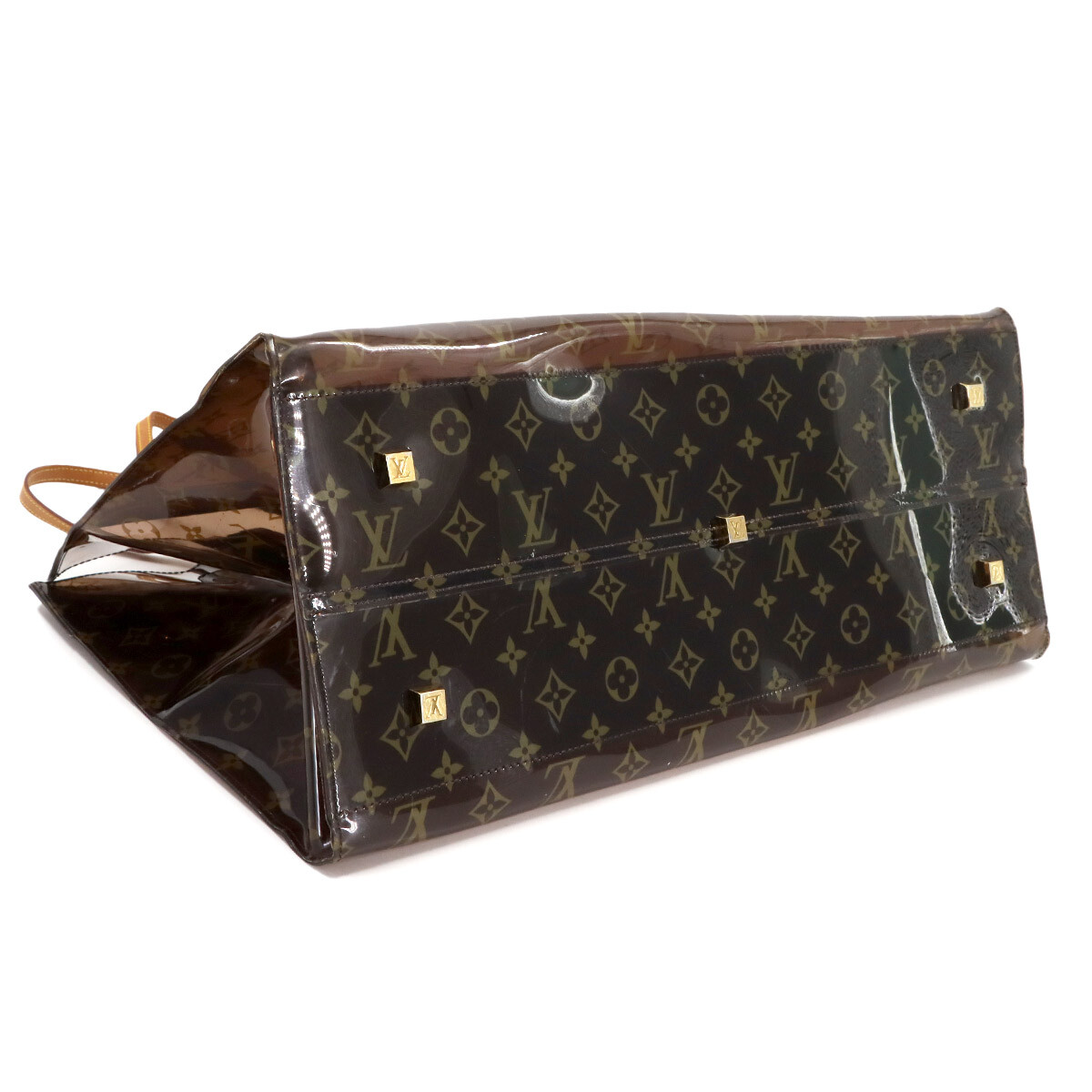 LOUIS VUITTON Monogram Vinyl Cabas Cruise Tote Bag Leather Brown