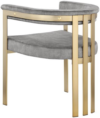 Meridian Furniture Marcello Grey Velvet Dining Chair (Set of 2)