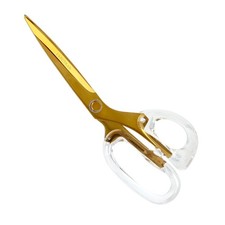 Acrylic Scissors 9-Inch, Clear Acrylic Handle  Gold Stainless Steel Scissors...