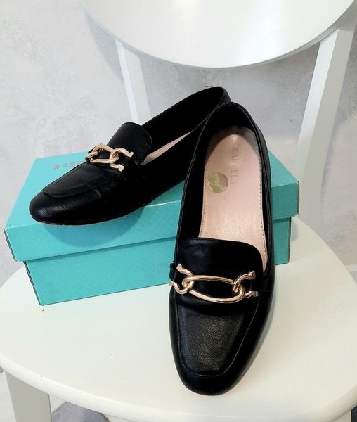 Women Carvela Heels Black Faux Leather 39