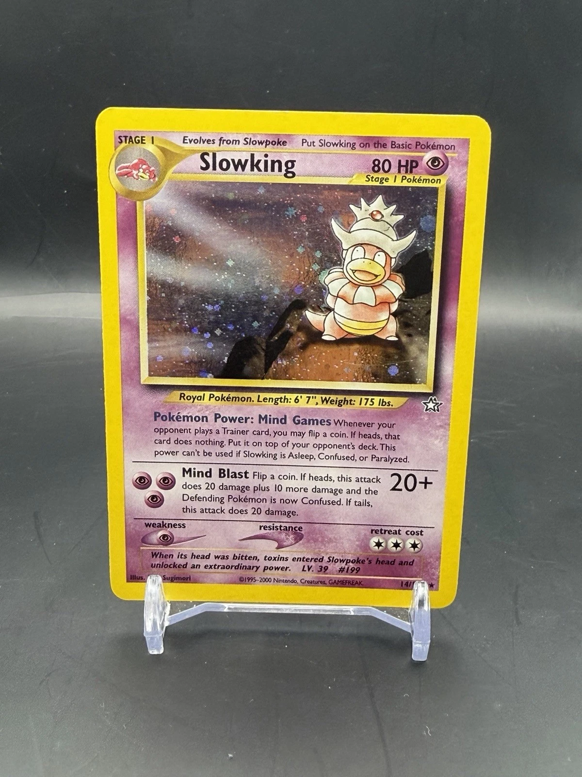 Pokémon TCG Slowking Neo Genesis Holo Rare Card 14/111