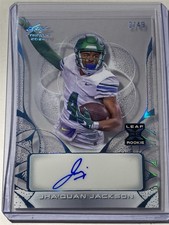 JHA'QUAN JACKSON titans 2024 Leaf Trinity Clear Platinum Blue AUTO XRC 2/49 (U2)