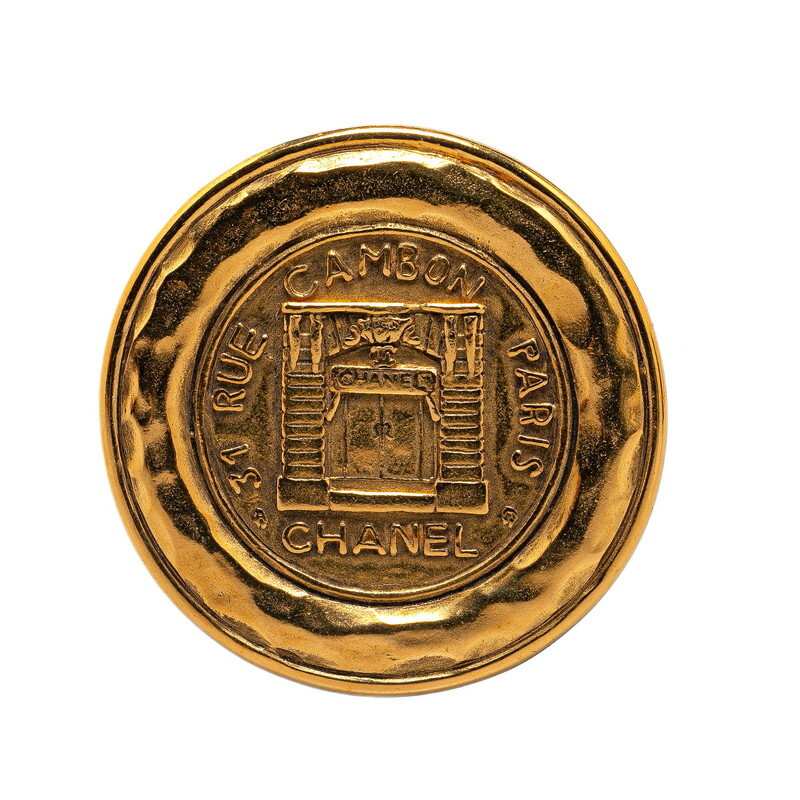 CHANEL Vintage 31 RUE CAMBON Cambon Brooch Gold Plated Women CHANEL Vintage 31 RUE CAMBON Cambon Brooch Gold Plated Women