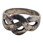 Vintage 925 Sterling Silver Thailand Celtic Infinity Knot Band Ring Sz 12