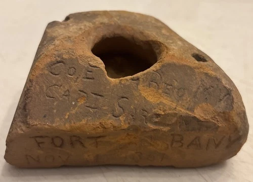 Nov 1867 Civil War COE Regiment Fort Albany Fort Jackson Brick Fragment