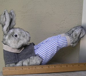 Relaxing Reclining Rabbit Bunny Easter decor 16"  anthropomorphic Novelty
