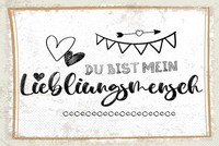 Holzschild 12X18 Cm Du Bist Mein Lieblingsmensch Herzen Deko Geschenk Schild