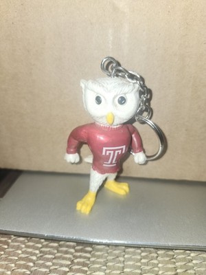 Vintage Temple Owls University Hooter the Owl Victor E. Owl PVC Mascot Keychain
