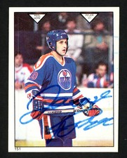 Jaroslav Pouzar Signed 1983-84 O-Pee-Chee Sticker Card 151 Edmonton Oilers