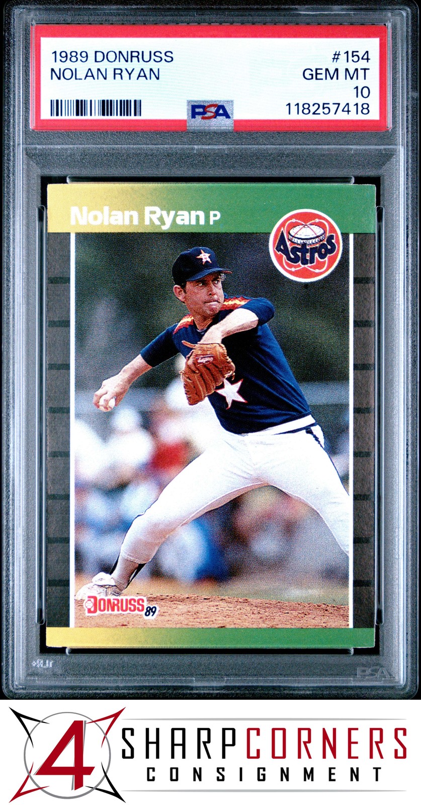 1989 DONRUSS #154 NOLAN RYAN ASTROS HOF PSA 10
