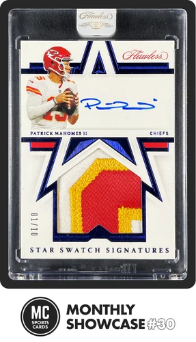 PATRICK MAHOMES II 2021 PANINI FLAWLESS STAR SWATCH SIGNATURES PATCH AUTO 1/10