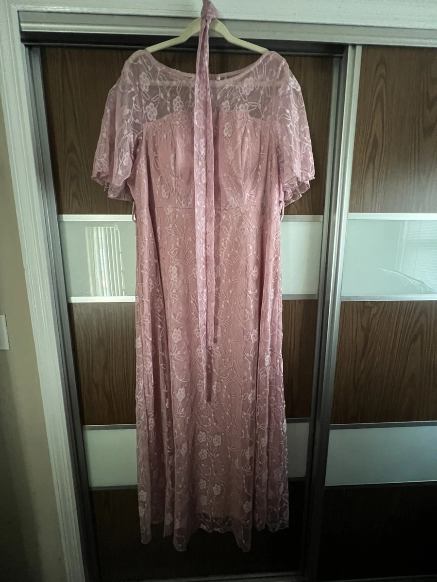 Lace Pink Maxi Dresses for Women for sale | eBay