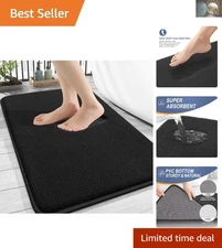 Quick Dry 30x20 Memory Foam Bath Mat - Stylish & Stain Resistant for Home