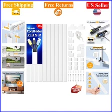 157-inch White Wall Cord Hider for TV and Home Wire Management