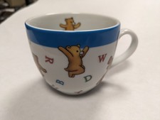 TIFFANY  CO ALPHABET BEAR CUP BLUE RIM PORCELAIN CUP ADORABLE  
