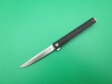 CRKT CEO 7097 Flipper Gentleman's Plain Edge Folding Pocket Knife Black