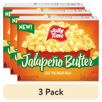 Gluten Free Jalapeno Butter Flavored Microwave corn 3oz Bags Pack of 6