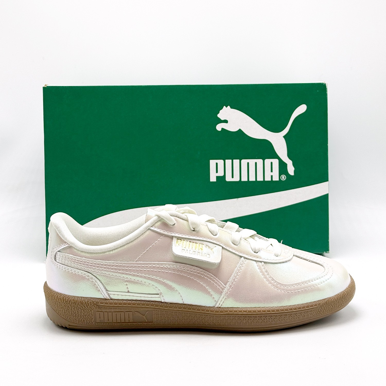 *NEW* Women Puma Palermo Pearlized Sneakers WARM WHITE / GOLD (406393 01) 👍