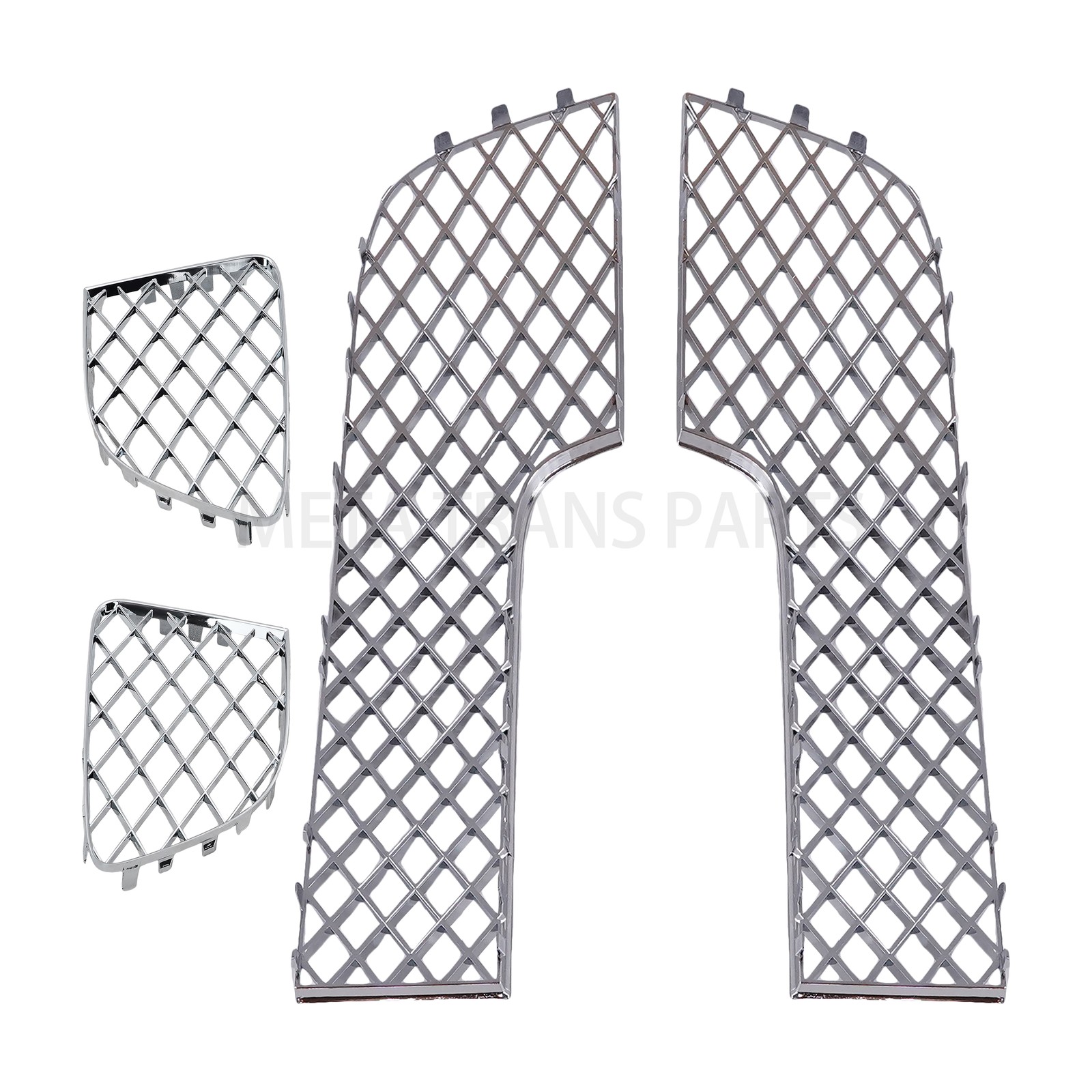 NEW 4PCS For Bentley Continental GT GTC 12-15 Bumper Lower Mesh Grille Chrome