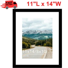 11 x 14 Picture Frame with 8x10 Mat, Display 8x10 with Mat or 11x14 Without Mat