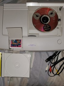 PC Engine Duo-R Console Japan NEC PI-TG10 US Seller with 2 Games (Tested, Read)