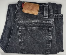 Vintage 1980s Wrangler Black Acid Wash Jeans Kids 14 High Waist USA Made