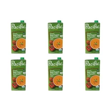 Pacific Foods Organic Roasted Red Pepper and Tomato 32 Fl Oz (Pack of 6) 