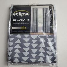 NEW Eclipse Thermaback Blackout 'Naya Grey' Curtain Panels 37x63in BT2