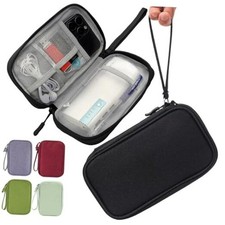 Electronic Organizer Case, Travel Cable Organizer Pouch Electronic Black