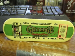 Celluloid Shoe Brush 50th Anniversary Giltedge Furnaces Schwab & Sons Co. WIS.