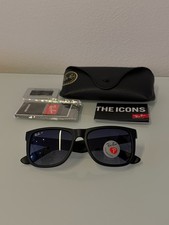 Ray-Ban Justin RB4165 Polarized Sunglasses Unisex - Matte Black/Grey Gradient