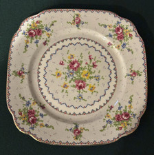 ROYAL ALBERT Bone China Petit Point 7.5” Square Salad/Dessert  Plate