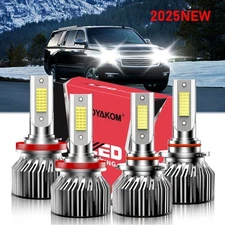 For Chevy Suburban 2500 2007-2013 Front LED Headlight Kit Hi&Lo Beam Combo Bulbs